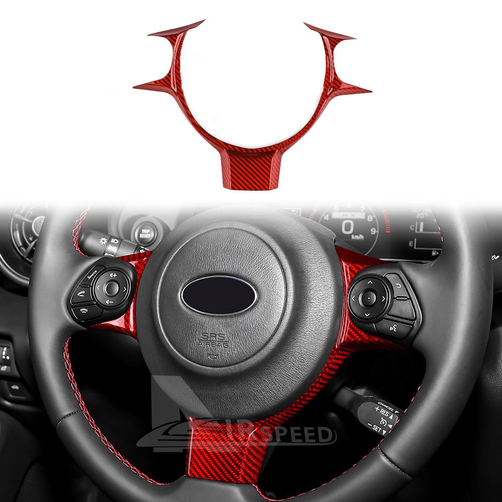 Steering Wheel Frame Cover RED HARD Carbon Fiber for Subaru BRZ Toyota 86 17-23 - product view