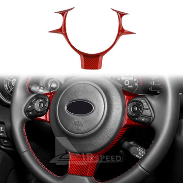 Steering Wheel Frame Cover RED HARD Carbon Fiber for Subaru BRZ Toyota 86 17-23