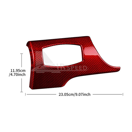 Headlight Switch Button REAL Red HARD Carbon Fiber For Ford Mustang 2015-2023 - detail view