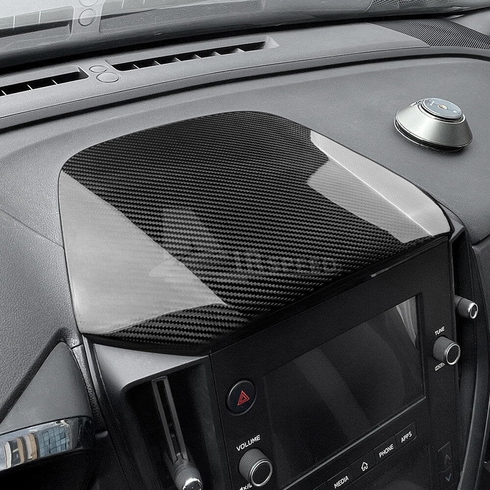 Front Dashboard Center Console Top Cover REAL HARD Carbon Fiber For WRX 22-2024 - detail view 8