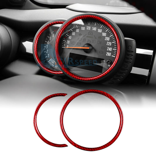Red Speedometer Cluster Cover REAL HARD Carbon Fiber For Mini F54 F55 F56 F57 60 - product view