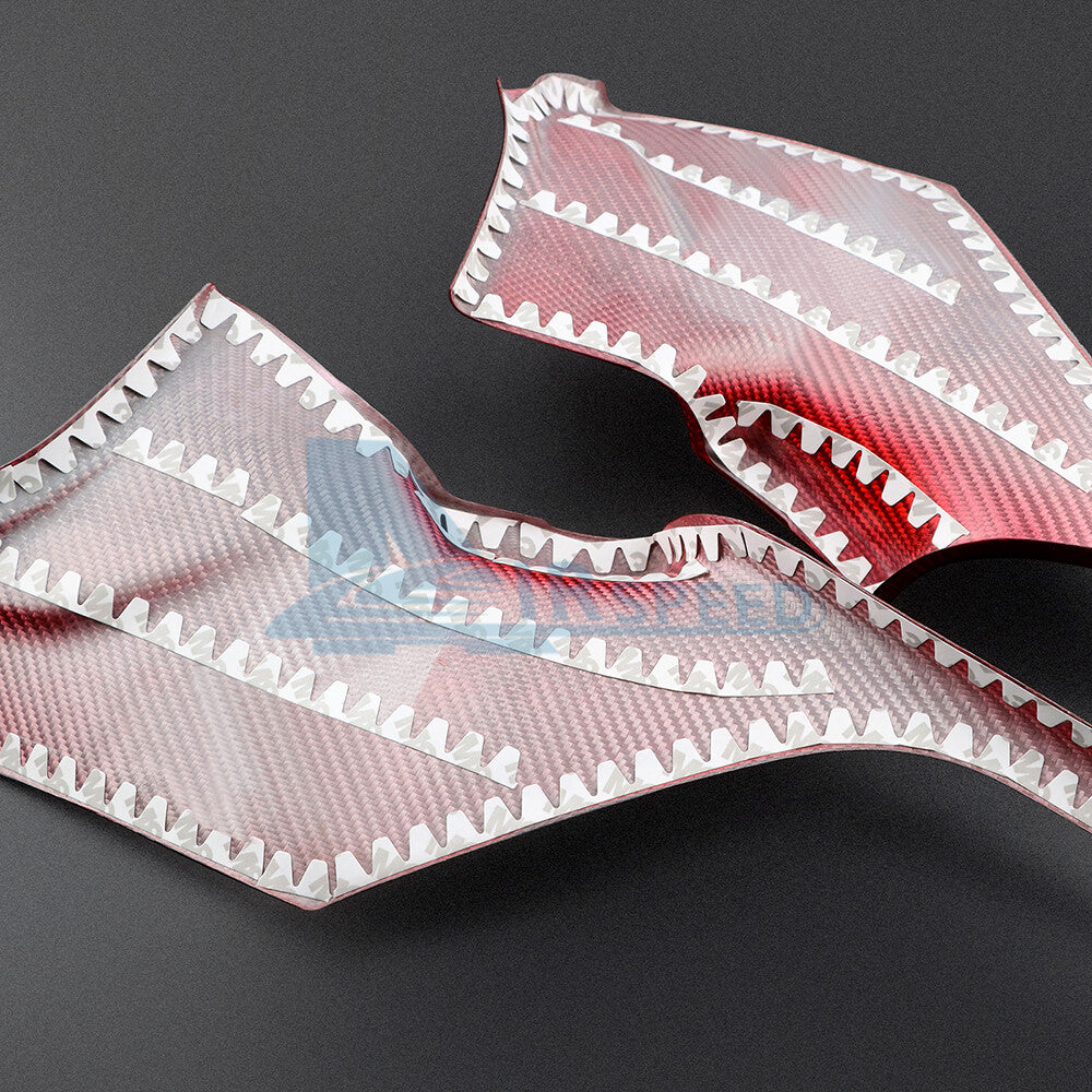 For Subaru WRX 2022-2023 REAL HARD Carbon Fiber RED Door Panel Cover 2PCS