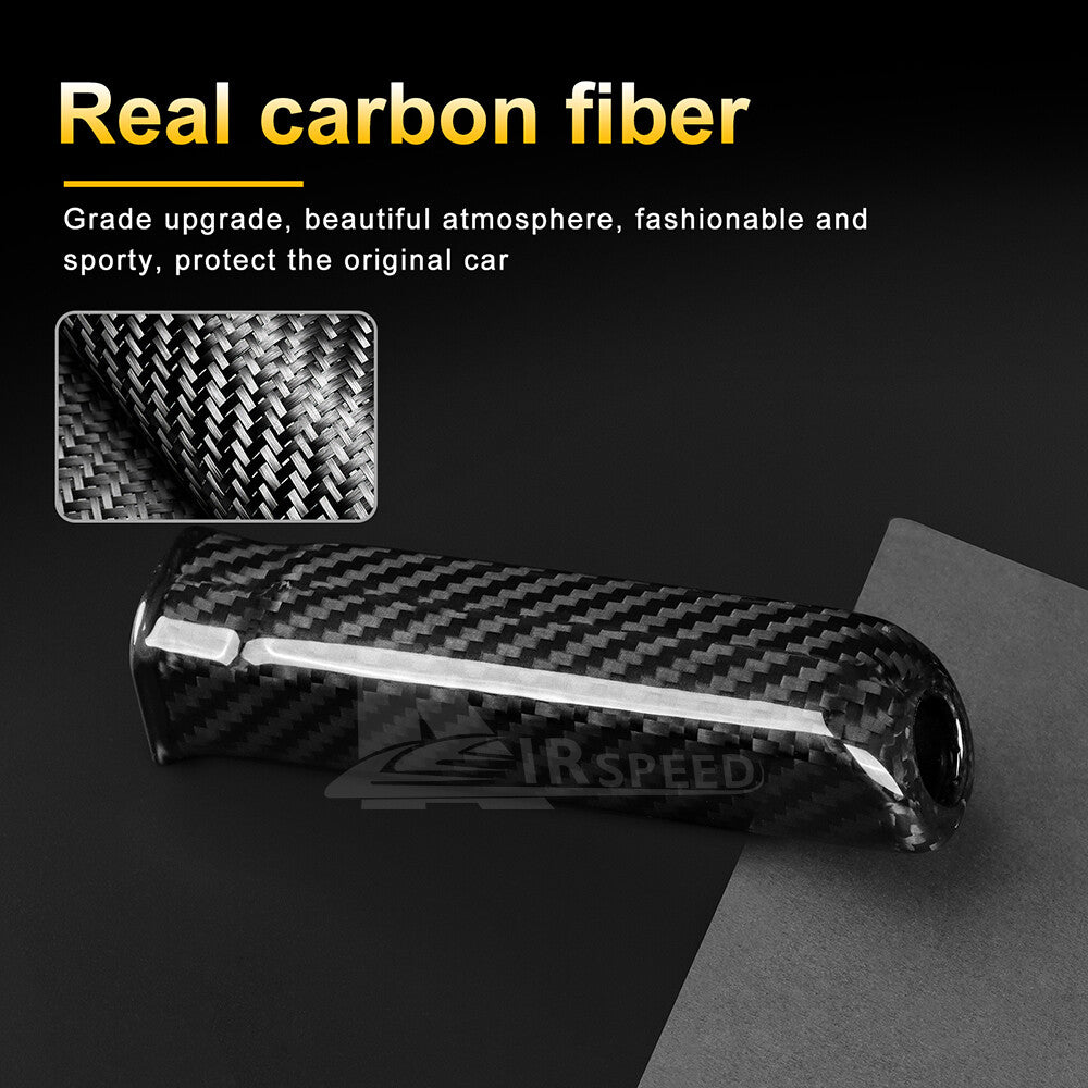 For Ford Mustang 10-2014 Electrical Park Brake Cover Carbon Fiber Sticker BLACK - detail view 4