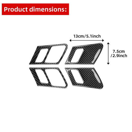 For Audi Q5 2018-2024 Door Switch Button Frame Trim Black Carbon Fiber No Memory（U.S. Stock）