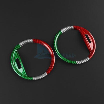 Center Side Air Outlet Sticker For Fiat 500 Abarth 595 695 2016-24 Carbon Fiber - detail view 10