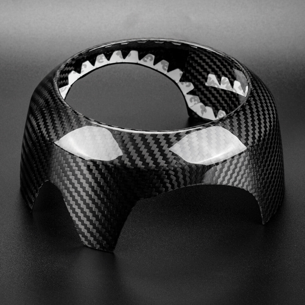 REAL HARD Carbon Fiber Black Steering Wheel Cover For Mini F54 F55 F56 F57 F60 - detail view 4