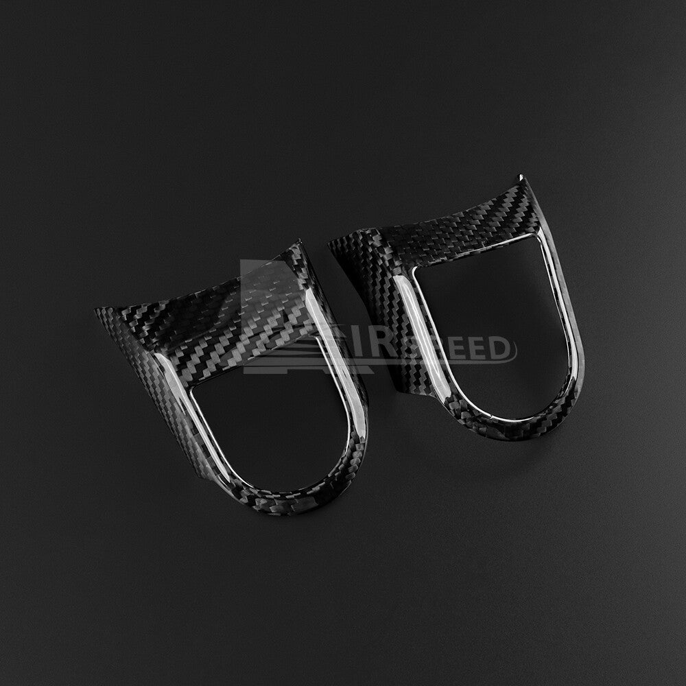 For MINI F55 F56 F60 2022-2023 Steering Wheel Cover REAL HARD Carbon Fiber BLACK - detail view 9