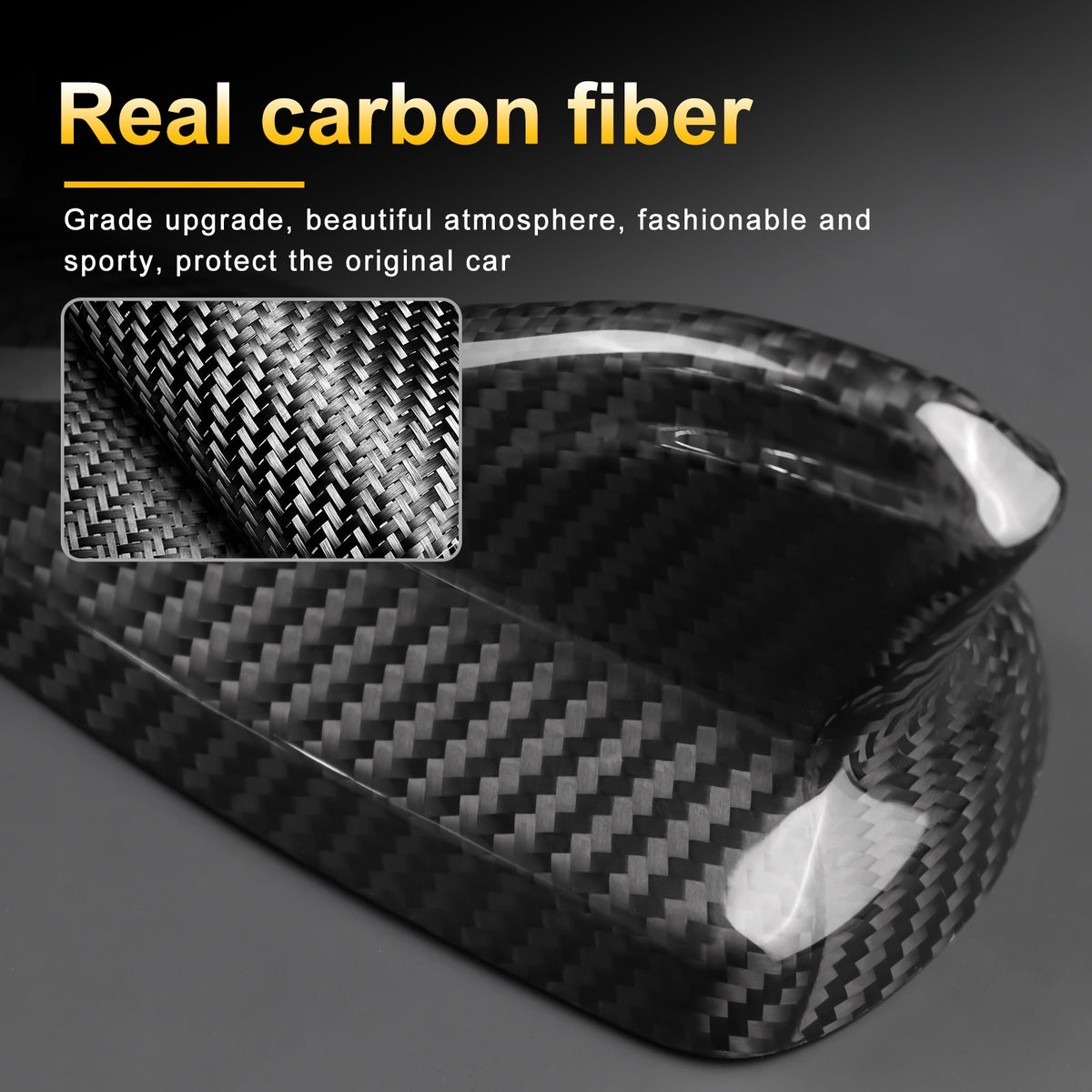 Car Antenna Cover Trim Carbon Fiber for SEAT Leon Cupra Leon Formentor 2020-2026 - detail view 5