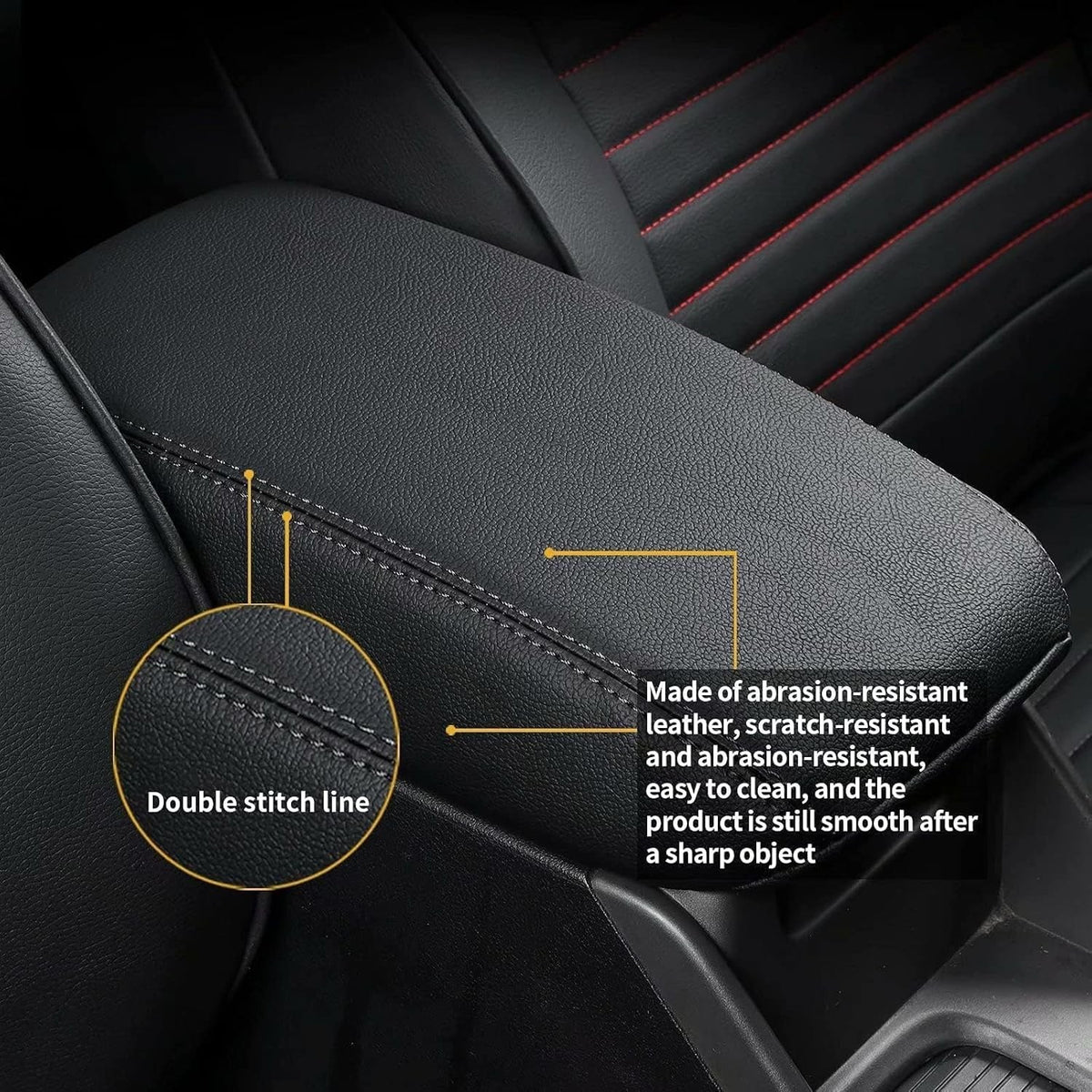 Center Console Armrest Cover Trim Leather for Toyota Camry 2012-2015 2016-2017 - FREE GIFT