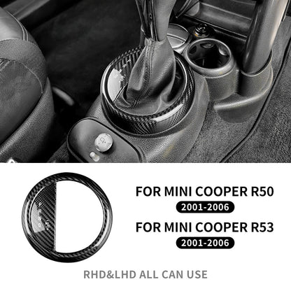 For Mini Cooper R50 R53 01-06 Real Carbon Fiber Center Console Gear Shift Panel - product view