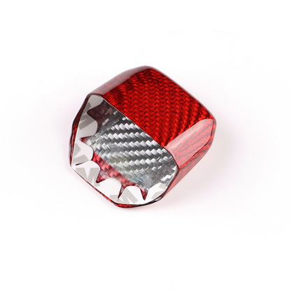 Seat Leon 2020-2025 Auto Red Hard Carbon Fiber Gear Shift Knob Cover Universal - detail view 10