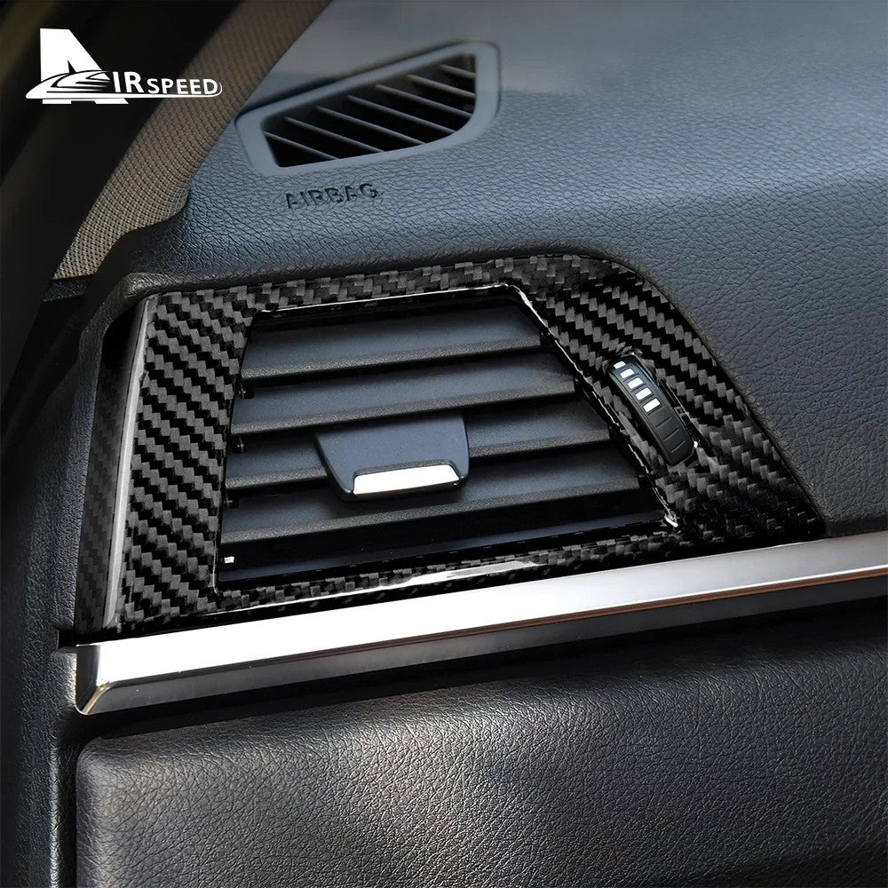 For BMW 3 Series F30 M3 F80 2013-2018 Air Vent Frame Trim Dry Carbon Black RHD - detail view 5