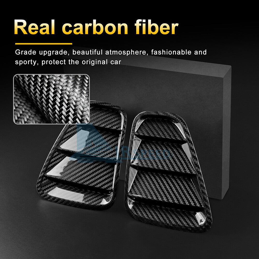 Hard Carbon Fiber Interior Rearview Mirror Cover For Fiat 500 Abarth 595 2017-23 - detail view 4