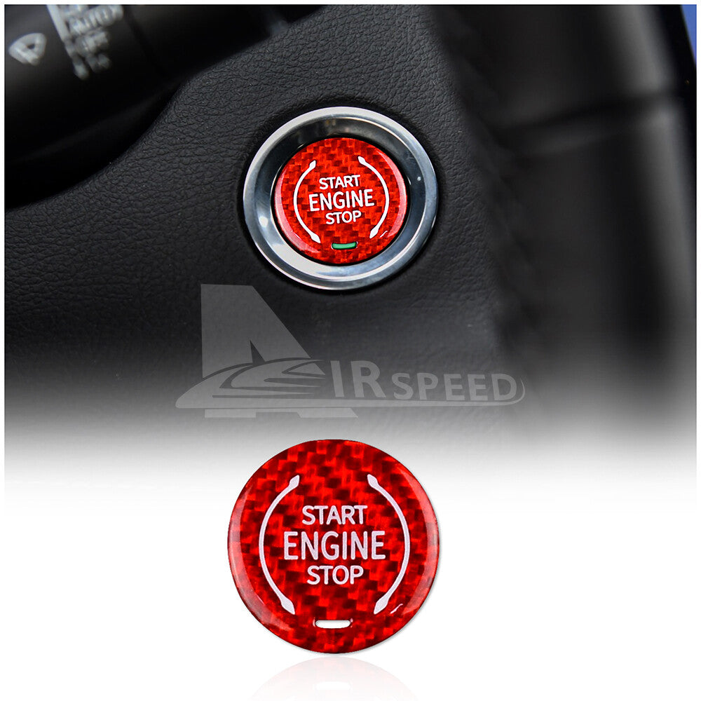 Red Hard Carbon Start Stop Trim For Corvette C8 Cadillac 097 20-21