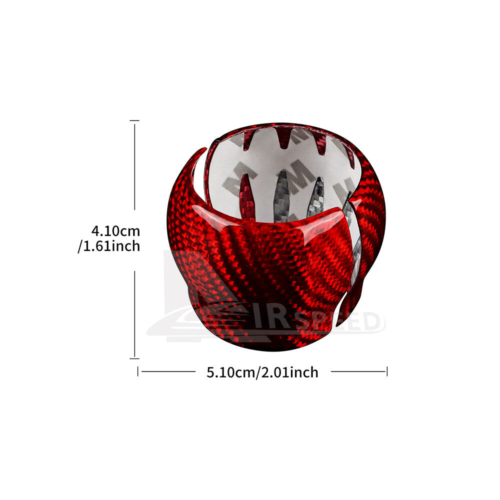 For Subaru WRX STI 22-2023 Gear Shift Knob Cover REAL HARD RED Carbon Fiber RED - detail view