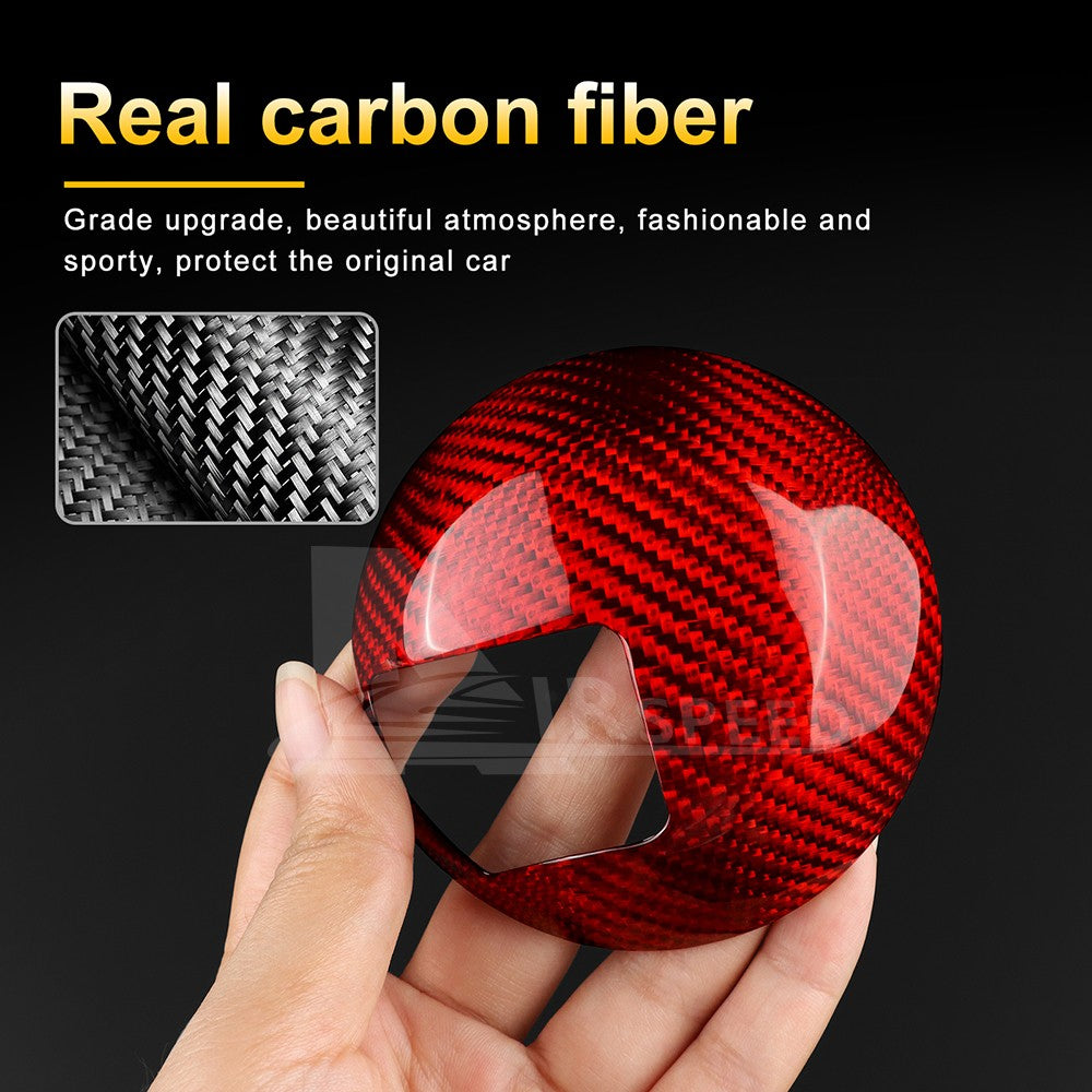 RED Carbon Fiber Door Handle Cover for FIAT 500 2008-2023 Abarth 595 2012-2023 - detail view 6