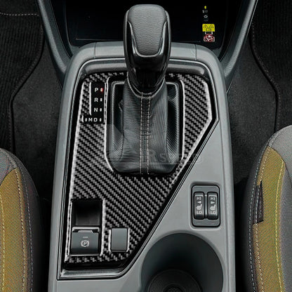 Black Carbon Fiber Gear Shift Panel Frame LHD For Subaru Crosstrek 2024-2026（U.S. Stock）