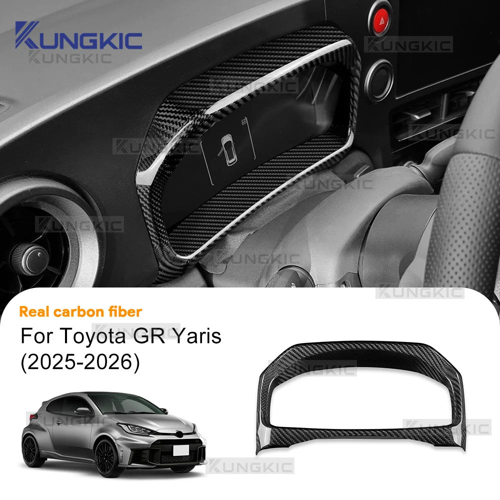 LHD Black Hard Carbon Speedometer Bezel Trim For Toyota GR Yaris 2025-2026 - product view