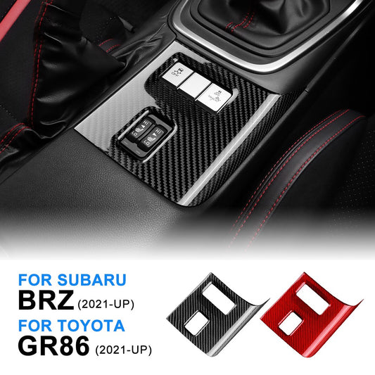 Car Center Seat Heating Button Cover Carbon Fiber for Subaru BRZ GR86 2021-2026 - product view