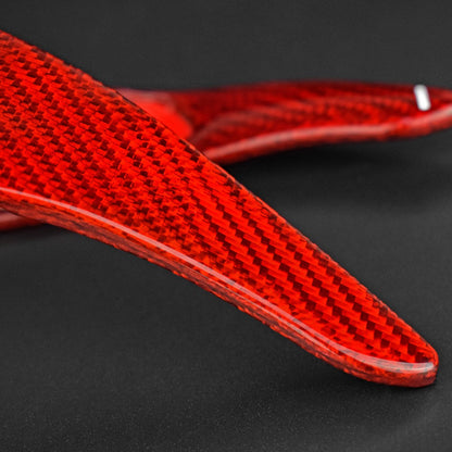 For KIA Stinger (CK) 2017-19 Red Carbon Steering Wheel Paddle Shifter Extension - detail view 9