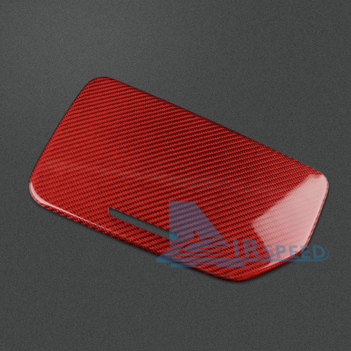 For Corvette C8 20-2024 REAL HARD Carbon Fiber Center Water Cup Holder Cover RED
