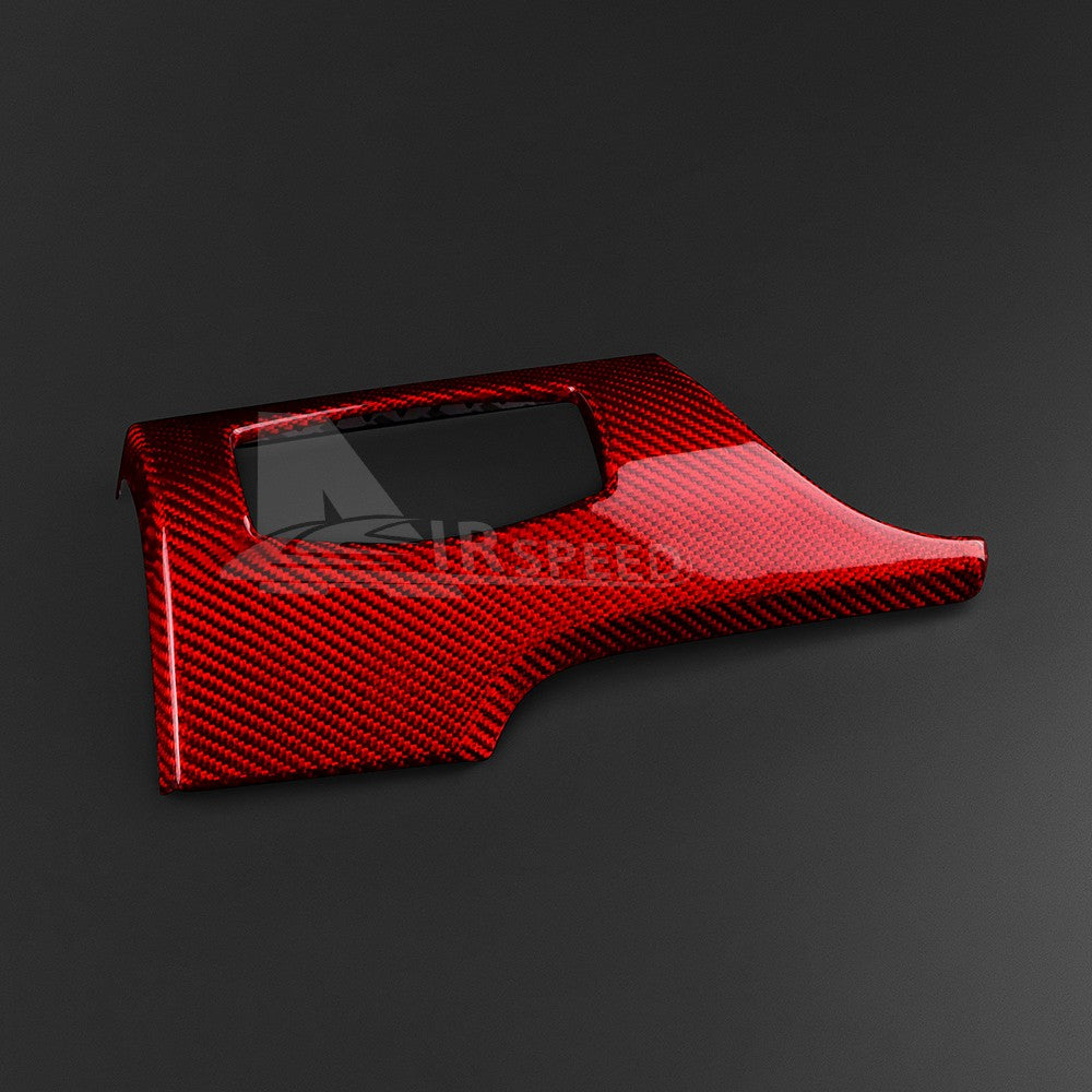 Headlight Switch Button REAL Red HARD Carbon Fiber For Ford Mustang 2015-2023 - detail view 6