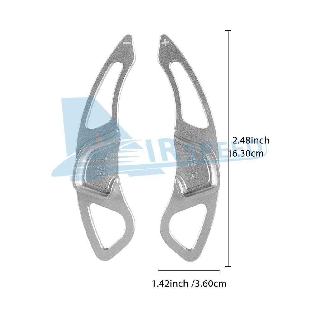 For Hyundai Genesis Coupe 09-2011 Steering Wheel Paddle Shifter Extension Silver - FREE GIFT