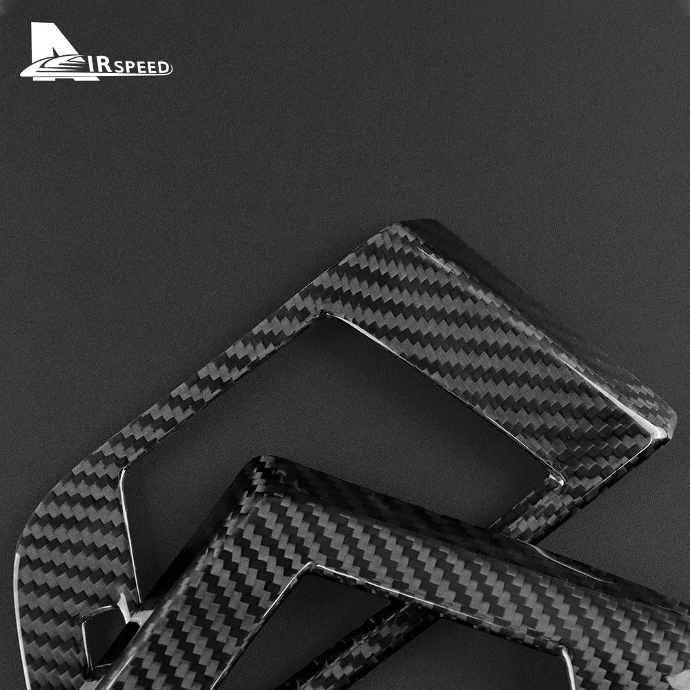 For BMW 3 Series F30 M3 F80 2013-2018 Air Vent Frame Trim Dry Carbon Black RHD - detail view 6