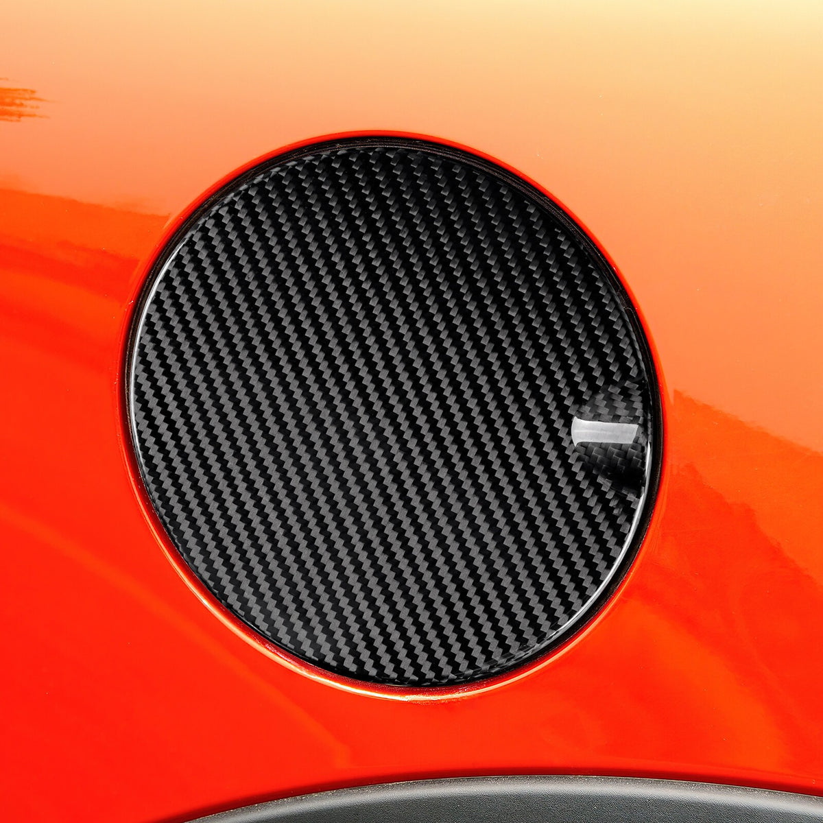 Fuel Gas Tank Filler Cap Cover Black For MINI R55 07-13 R56 06-13 Carbon Fiber - detail view 4