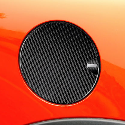 Fuel Gas Tank Filler Cap Cover Black For MINI R55 07-13 R56 06-13 Carbon Fiber - detail view 4