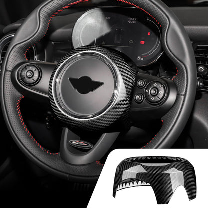 REAL HARD Carbon Fiber Black Steering Wheel Cover For Mini F54 F55 F56 F57 F60 - product view