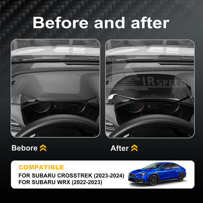 For Subaru Crosstrek 2023-2024 REAL HARD Carbon Fiber Speedometer Cluster Cover - detail view 3