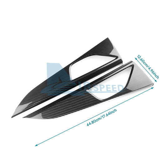 For Subaru WRX 2022-23 Black Rear Door Handle Panel Cover REAL HARD Carbon Fiber - detail view