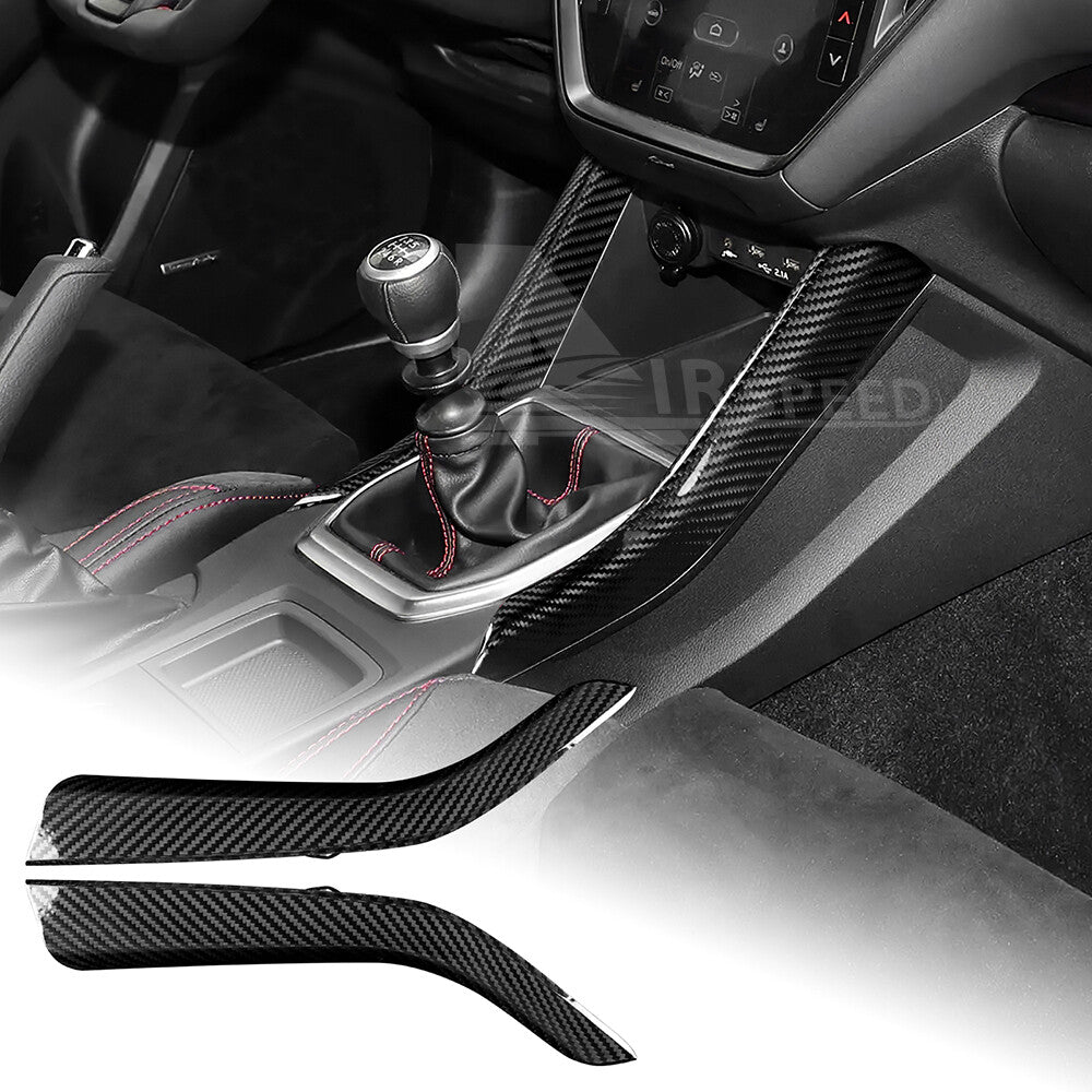 REAL HARD Carbon Fiber Gear Shift Side Panel Cover For Subaru WRX STI 2022-2023 - product view