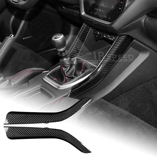 REAL HARD Carbon Fiber Gear Shift Side Panel Cover For Subaru WRX STI 2022-2023 - product view