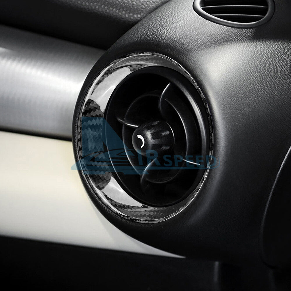 For Mini R55 R56 2007-2013 R57 2009-2010 REAL HARD Carbon Air Vent Outlet Cover - detail view 4