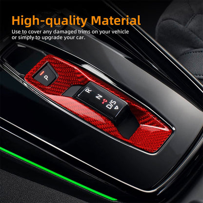 For Audi A3 2025-UP Automatic Gear Shift Button Inner Frame Cover Carbon Fiber - detail view 5