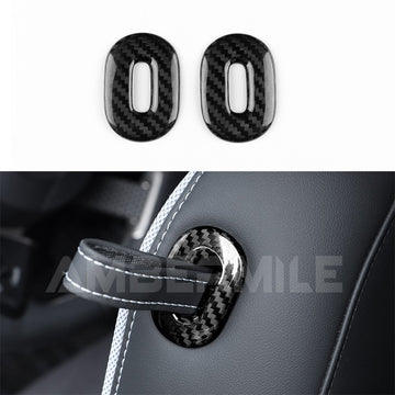 Release Button Frame Trim Cover Fit For Mini J01 2024-25 Real Hard Carbon Fiber