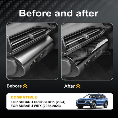 REAL HARD Carbon Fiber Driver Dashboard Cover For Subaru WRX Crosstrek 2022-2024 - detail view