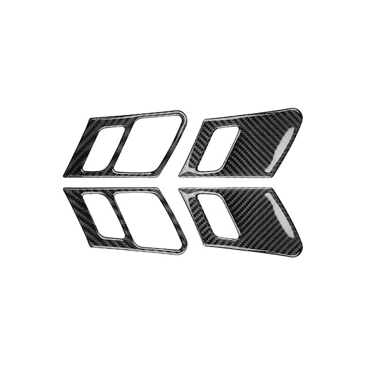 For Audi Q5 2018-2024 Door Switch Button Frame Trim Black Carbon Fiber No Memory（U.S. Stock）