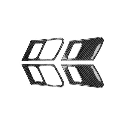 For Audi Q5 2018-2024 Door Switch Button Frame Trim Black Carbon Fiber No Memory（U.S. Stock）