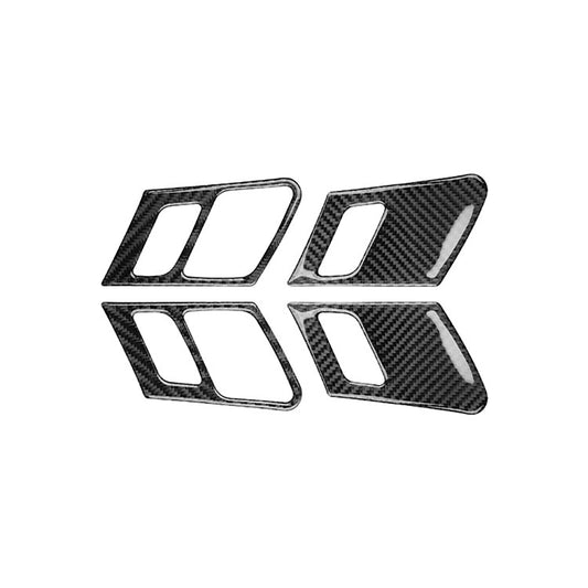 For Audi Q5 2018-2024 Door Switch Button Frame Trim Black Carbon Fiber No Memory（U.S. Stock）