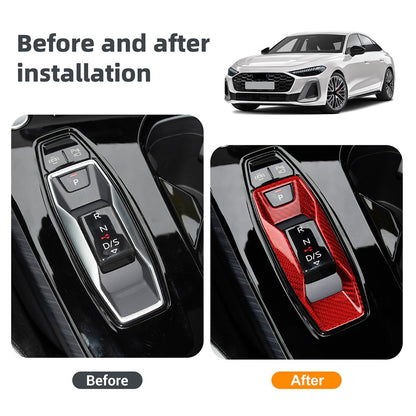 For Audi A3 2025-UP Automatic Gear Shift Button Inner Frame Cover Carbon Fiber - detail view 4