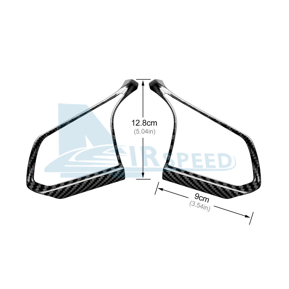 REAL HARD Carbon Fiber For Corvette C8 20-23 Steering Wheel Outer Frame BLACK