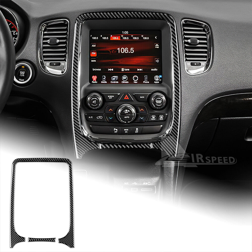Black Center Console Cover Sticker Carbon Fiber For Dodge Durango 2014-2020（U.S. Stock）
