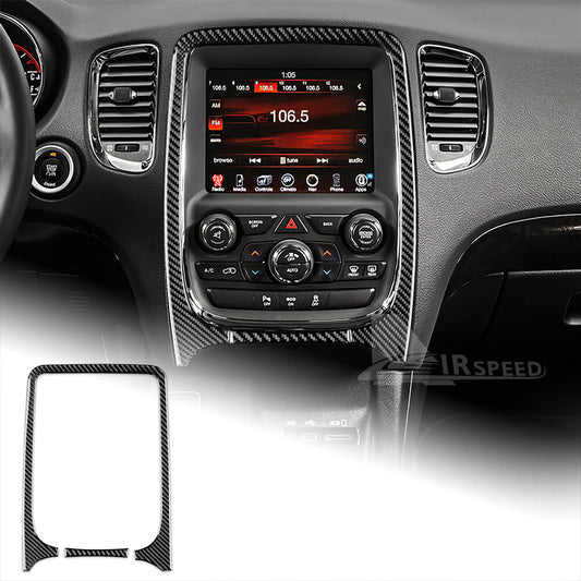 Black Center Console Cover Sticker Carbon Fiber For Dodge Durango 2014-2020（U.S. Stock）