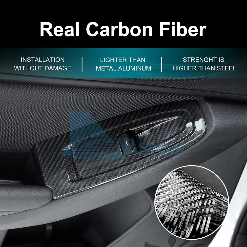 REAL HARD Carbon Fiber Black Window Control Button Cover For Subaru BRZ 2022-2023 - detail view 6