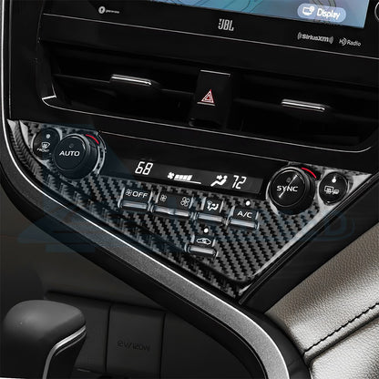 Style C Black Carbon Fiber Knob Frame for Toyota Camry 2018-2024 LHD（U.S. Stock）