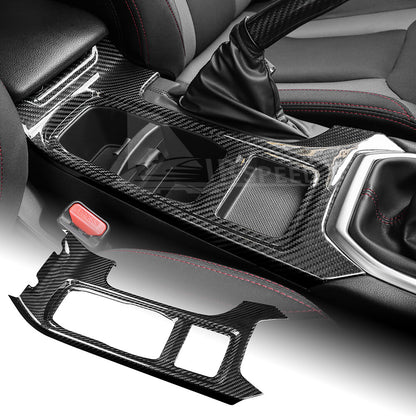 For Subaru WRX STI 2022-2023 Gear Shift Panel REAL HARD Carbon Fiber Cover BLACK - product view