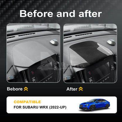 Front Dashboard Center Console Top Cover REAL HARD Carbon Fiber For WRX 22-2024 - detail view 3